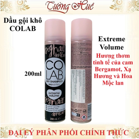 Dầu gội khô CoLab Dry Shampoo nhiều mùi hương - 200ml (Có lựa chọn)