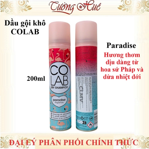 Dầu gội khô CoLab Dry Shampoo nhiều mùi hương - 200ml (Có lựa chọn)