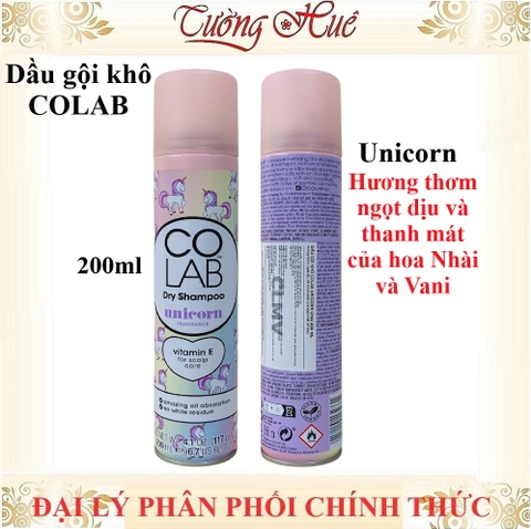 Dầu gội khô CoLab Dry Shampoo nhiều mùi hương - 200ml (Có lựa chọn)