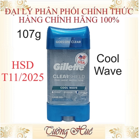 [Hàng Nhập Khẩu] Gel Lăn Khử Mùi Gillette Clear Gel Scent Xtend Technology - 107g ( Lựa Chọn Mùi )