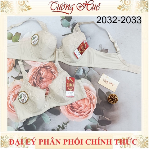 Áo Lót Nữ Đài Loan Aseity 2032-2033 Có Gọng Phối Ren Không Mút Có Cúp B-C.