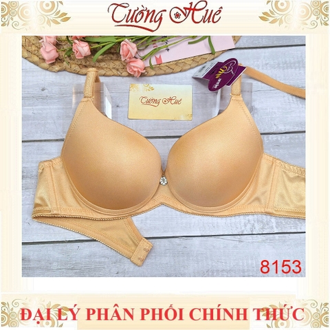 Áo Lót Nữ annie 8153 Trơn Có gọng Mút Đệm 3.5cm Dây Điều Chỉnh Nhỏ bản Lưng Vừa 2 Móc Cài
