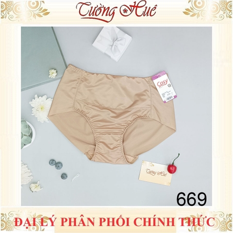 Quần lót nữ Cosy 669 lưng cao ôm bụng không viền may