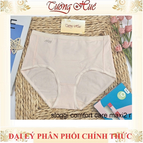 Quần Lót Nữ Triumph Sloggi Comfort Care Maxi2 R Trơn Cotton Hữu Cơ Lưng Cao Mềm Mịn