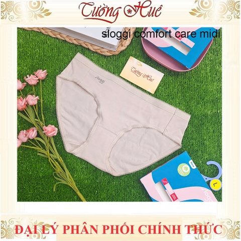 Quần Lót Nữ Triumph Sloggi Comfort care Midi Trơn Vải Cotton Hữu Cơ Mềm Mịn Lưng Vừa