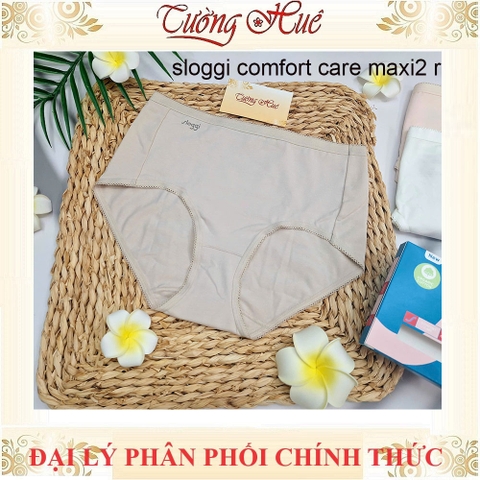 Quần Lót Nữ Triumph Sloggi Comfort Care Maxi2 R Trơn Cotton Hữu Cơ Lưng Cao Mềm Mịn