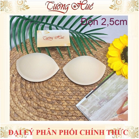 1 Cặp Mút Độn Ngực Rời Áo Lót Đệm Nâng 2,5cm Form Đàn Hồi.