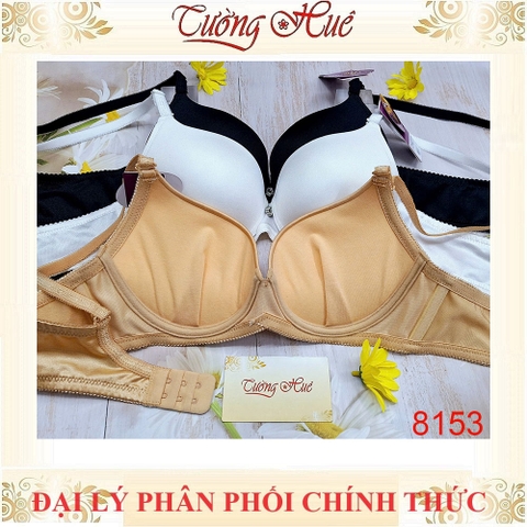 Áo Lót Nữ annie 8153 Trơn Có gọng Mút Đệm 3.5cm Dây Điều Chỉnh Nhỏ bản Lưng Vừa 2 Móc Cài