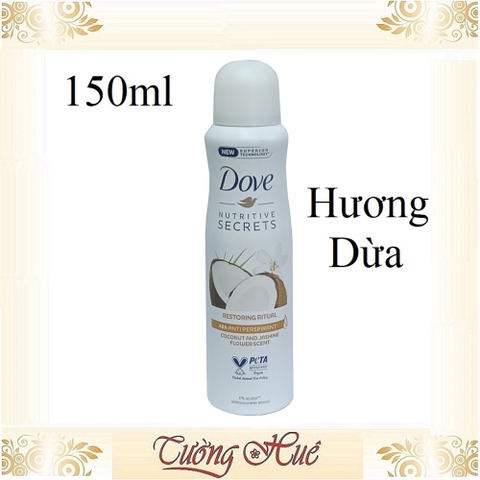 Xịt Khử Mùi Dove Nữ Anti-Perspirant - 150ml ( Nhiều mùi lựa chọn )