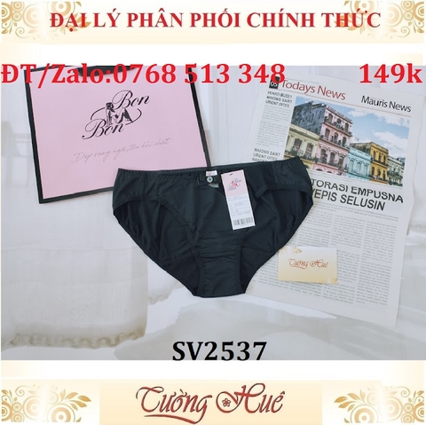 Quần lót nữ Bon Bon SV2537 trơn lưng cao vừa.