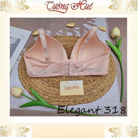 Áo Lót Elegant 318 Mềm Mại Cho Phụ Nữ Sau Sinh Và Mẹ Bầu Cho Con Bú Không Gọng Mút Mỏng Lỗ Thông Hơi