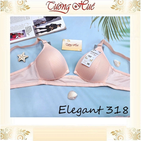 Áo Lót Elegant 318 Mềm Mại Cho Phụ Nữ Sau Sinh Và Mẹ Bầu Cho Con Bú Không Gọng Mút Mỏng Lỗ Thông Hơi