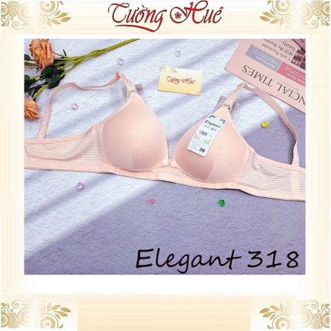 Áo Lót Elegant 318 Mềm Mại Cho Phụ Nữ Sau Sinh Và Mẹ Bầu Cho Con Bú Không Gọng Mút Mỏng Lỗ Thông Hơi