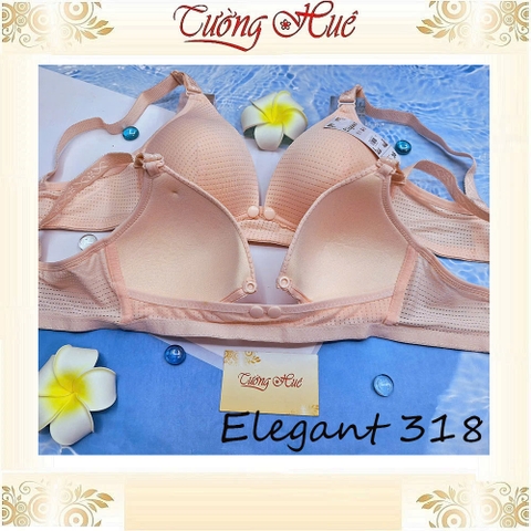 Áo Lót Elegant 318 Mềm Mại Cho Phụ Nữ Sau Sinh Và Mẹ Bầu Cho Con Bú Không Gọng Mút Mỏng Lỗ Thông Hơi