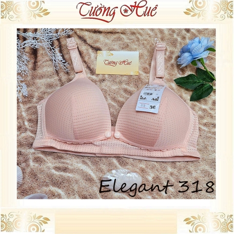 Áo Lót Elegant 318 Mềm Mại Cho Phụ Nữ Sau Sinh Và Mẹ Bầu Cho Con Bú Không Gọng Mút Mỏng Lỗ Thông Hơi