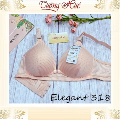 Áo Lót Elegant 318 Mềm Mại Cho Phụ Nữ Sau Sinh Và Mẹ Bầu Cho Con Bú Không Gọng Mút Mỏng Lỗ Thông Hơi