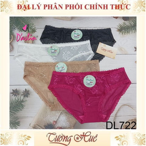 Quần lót nữ Darlin phối ren lưới lưng thấp DL722.