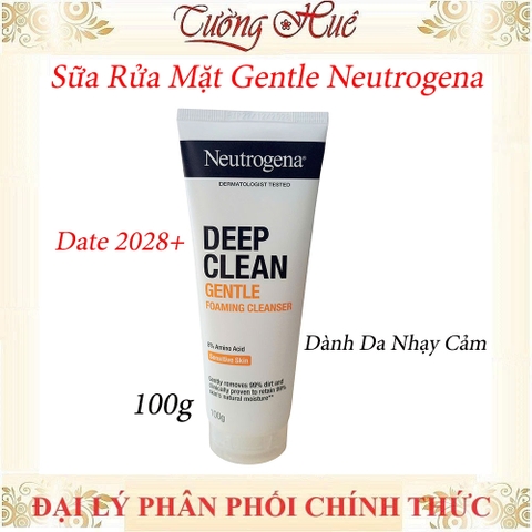 Sữa Rửa Mặt Dịu Nhẹ Neutrogena Deep Clean Gentle Foaming Cleanser - 100g