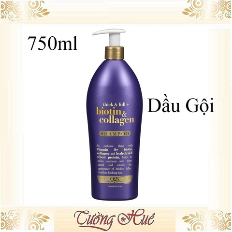 Dầu Gội và Dầu Xả OGX Biotin & Collagen Thick & Full+ Shampoo & Conditioner