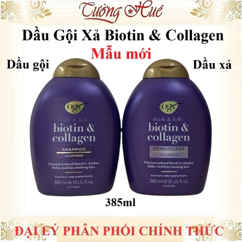 Gội Xả OGX Thick & Full - Biotin & Collagen 385ml - Có Lựa Chọn