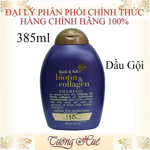 Dầu Gội và Dầu Xả OGX Biotin & Collagen Thick & Full+ Shampoo & Conditioner