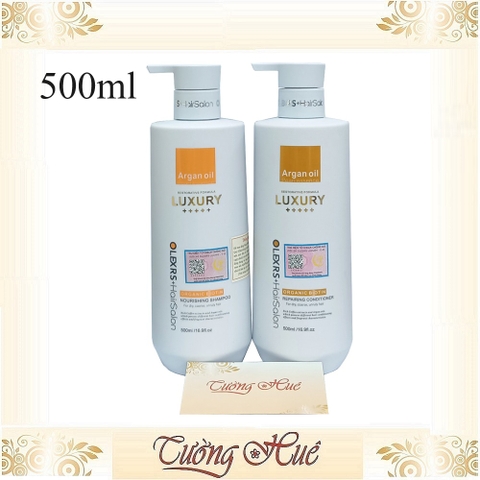 Cặp Gội Xả Phục Hồi Tóc Cao Cấp Olexrs+ HairSalon Luxury Argan Oil Pearl Essence Shampoo & Conditioner