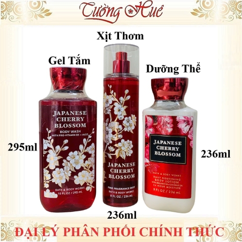 Tắm Dưỡng Xịt Thơm Bath & Body Works Japanese Cherry Blossom (Có Lựa Chọn)