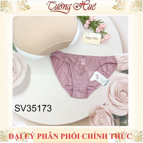 Quần lót nữ Bon Bon SV35173 trơn lưng thấp thun lạnh phối ren.