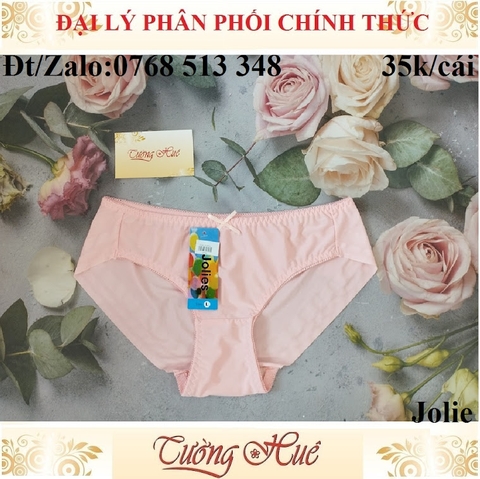 Quần lót nữ Jolies trơn lưng thấp không viền mông.