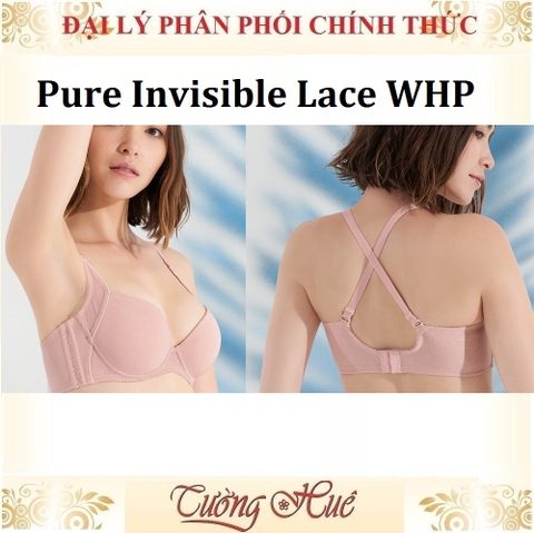 Áo lót nữ Triumph Pure Invisible Lace WHP Có Gọng Họa Tiết Phối Lưới Mút Mỏng Bảng Lưng To 2 Móc Cài.