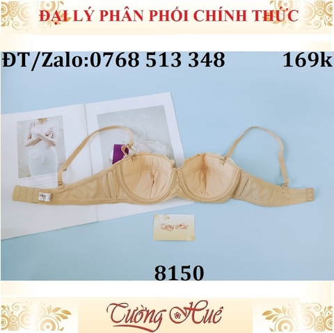 Áo lót nữ annie Bra 8150 cúp ngang mỏng, phối ren.