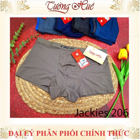 Quần Lót Dạng Đùi Boxer Jackies 206 Bản Lưng Nhỏ Lỗ Thông Hơi Thoáng Mát Co Dãn