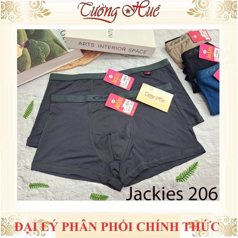 Quần Lót Dạng Đùi Boxer Jackies 206 Bản Lưng Nhỏ Lỗ Thông Hơi Thoáng Mát Co Dãn