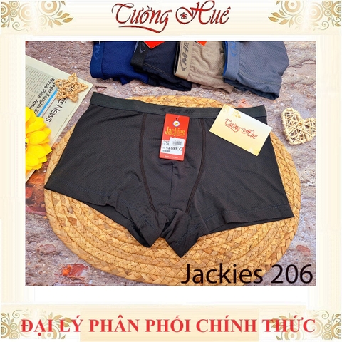 Quần Lót Dạng Đùi Boxer Jackies 206 Bản Lưng Nhỏ Lỗ Thông Hơi Thoáng Mát Co Dãn