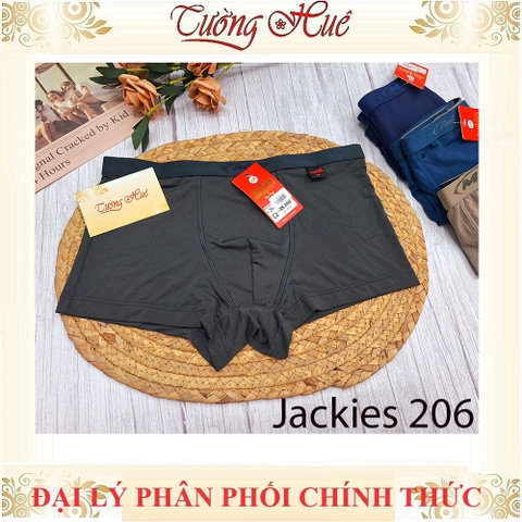 Quần Lót Dạng Đùi Boxer Jackies 206 Bản Lưng Nhỏ Lỗ Thông Hơi Thoáng Mát Co Dãn