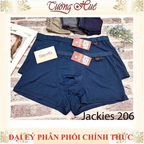 Quần Lót Dạng Đùi Boxer Jackies 206 Bản Lưng Nhỏ Lỗ Thông Hơi Thoáng Mát Co Dãn