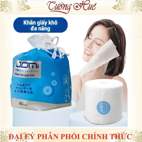 Khăn Lau Mặt Khô Jomi 80 tờ (15cm x 20cm)