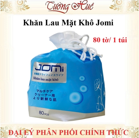Khăn Lau Mặt Khô Jomi 80 tờ (15cm x 20cm)