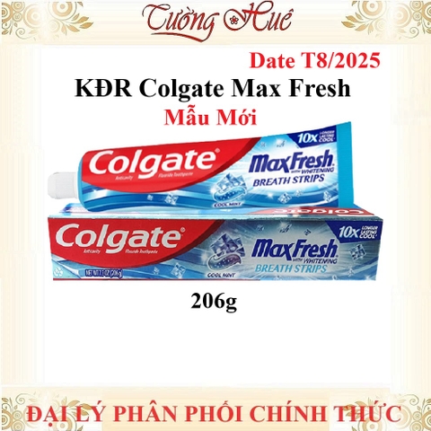 Kem Đánh Răng Colgate Max Fresh Breath Strips Cool Mint - 206g