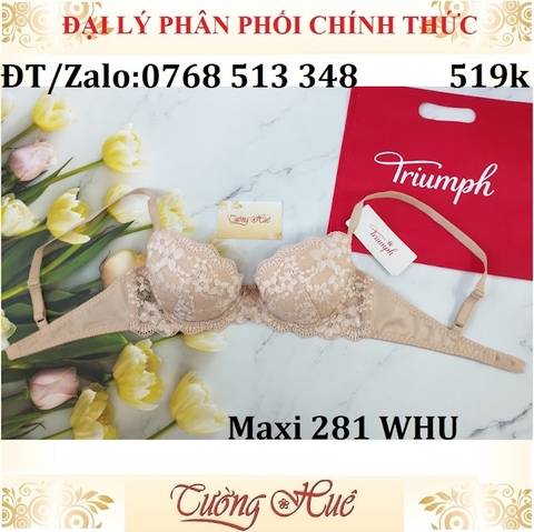 Áo lót nữ Triumph Maximizer 281 WHU ren mút mỏng đệm nước.