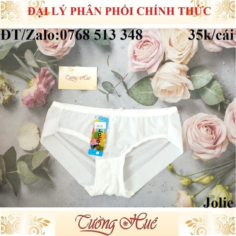 Quần lót nữ Jolies trơn lưng thấp không viền mông.