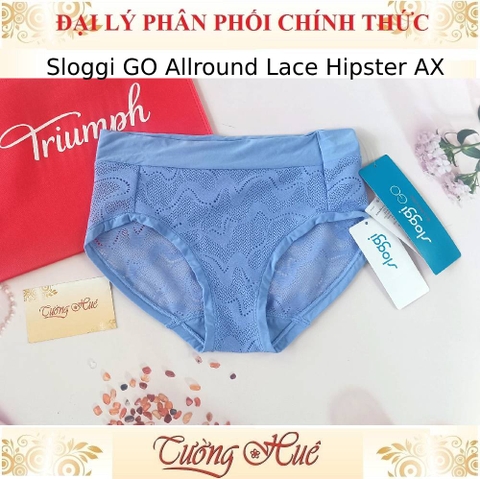 Quần lót nữ Triumph Sloggi GO Allround Lace Hipster AX Lưới Lưng Cao.