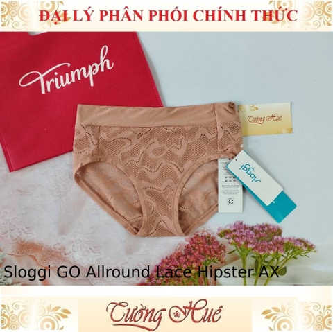Quần lót nữ Triumph Sloggi GO Allround Lace Hipster AX Lưới Lưng Cao.