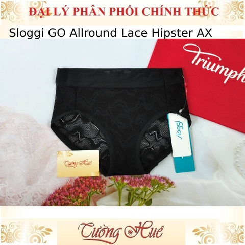 Quần lót nữ Triumph Sloggi GO Allround Lace Hipster AX Lưới Lưng Cao.