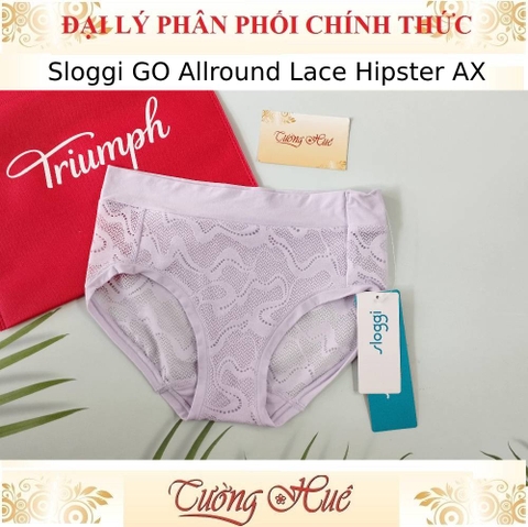 Quần lót nữ Triumph Sloggi GO Allround Lace Hipster AX Lưới Lưng Cao.