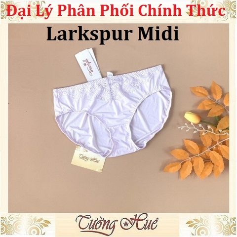 Quần lót nữ Triumph Simply Style Larkspur Midi thun lạnh phối ren, lưng vừa.