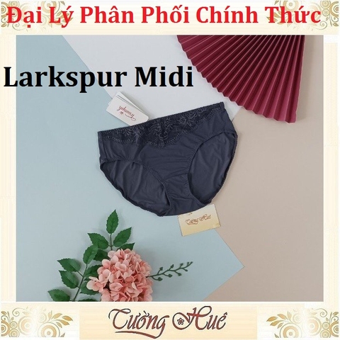 Quần lót nữ Triumph Simply Style Larkspur Midi thun lạnh phối ren, lưng vừa.