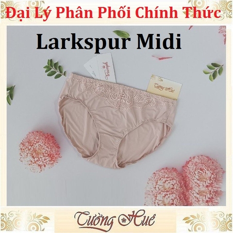 Quần lót nữ Triumph Simply Style Larkspur Midi thun lạnh phối ren, lưng vừa.