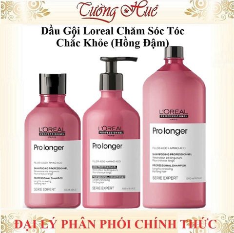 Dầu Gội Giảm Đứt Gãy, Chắc Khỏe Tóc Loreal Serie Expert Pro Longer Shampoo - Hồng Đậm ( Có Lựa Chọn )