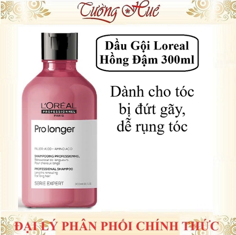 Dầu Gội Giảm Đứt Gãy, Chắc Khỏe Tóc Loreal Serie Expert Pro Longer Shampoo - Hồng Đậm ( Có Lựa Chọn )